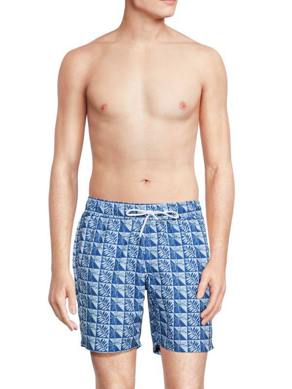 Slate & Stone Cabo Leaf Print Swim Shorts
