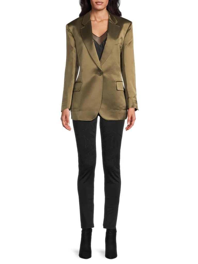 Salvatore Ferragamo Notch-Lapel Silk Blazer