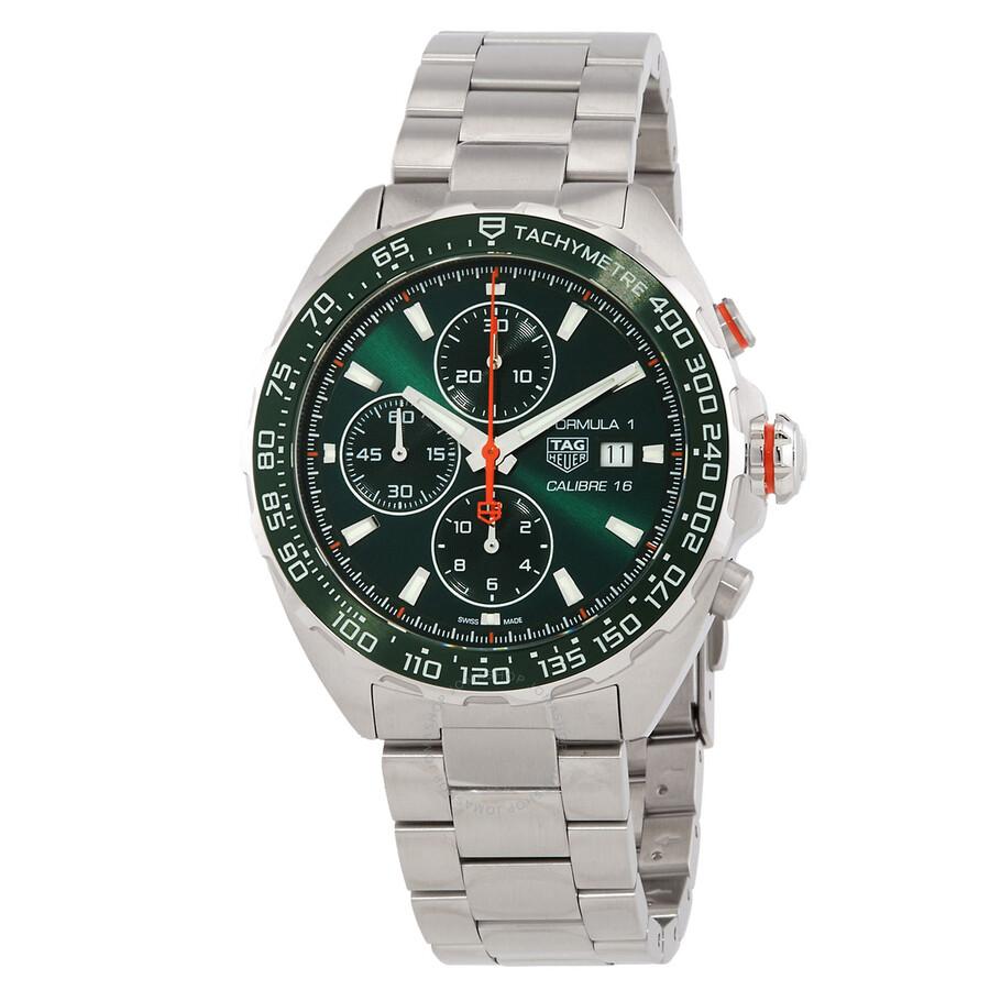 TAG Heuer Formula 1 Chronograph Automatic Green Dial Men's Watch CAZ201H.BA0876