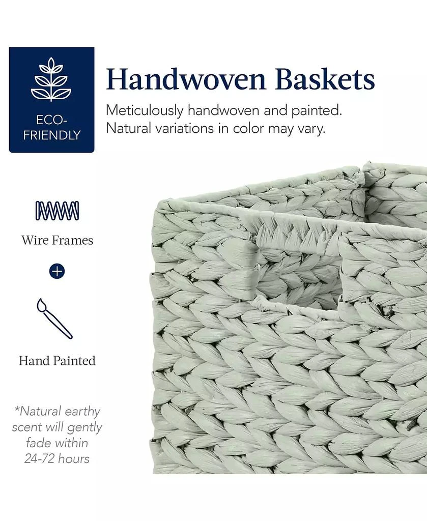 Best Choice Products 10.5x10.5in Hyacinth Storage Baskets, Set of 5 Multipurpose Collapsible Organizers 4