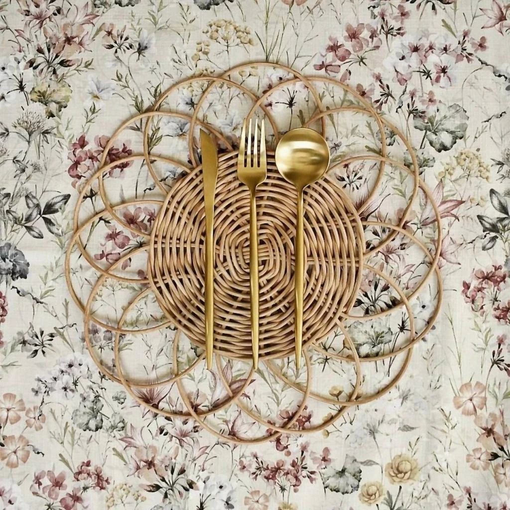 CASA CASA CURATED Casa Casa Curated - Handwoven Rattan Wicker Placemats 3