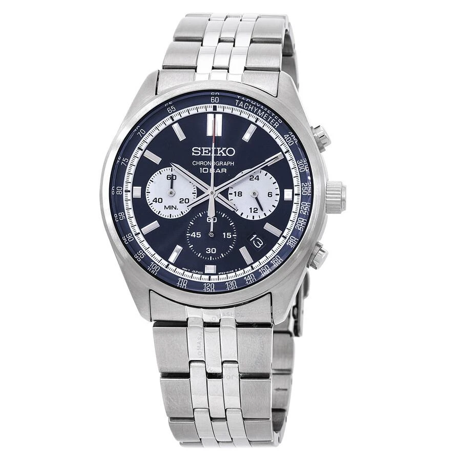 Seiko Chronograph Quartz Blue Dial Men's Watch SSB427P1 1