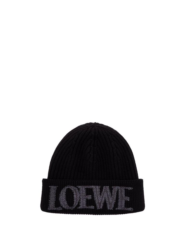 早い者勝ち　大人気LOEWE ロゴニット帽　ホワイト LOEWE(ロエベ) ニットキャップ・ビーニー(レディース) - 海外