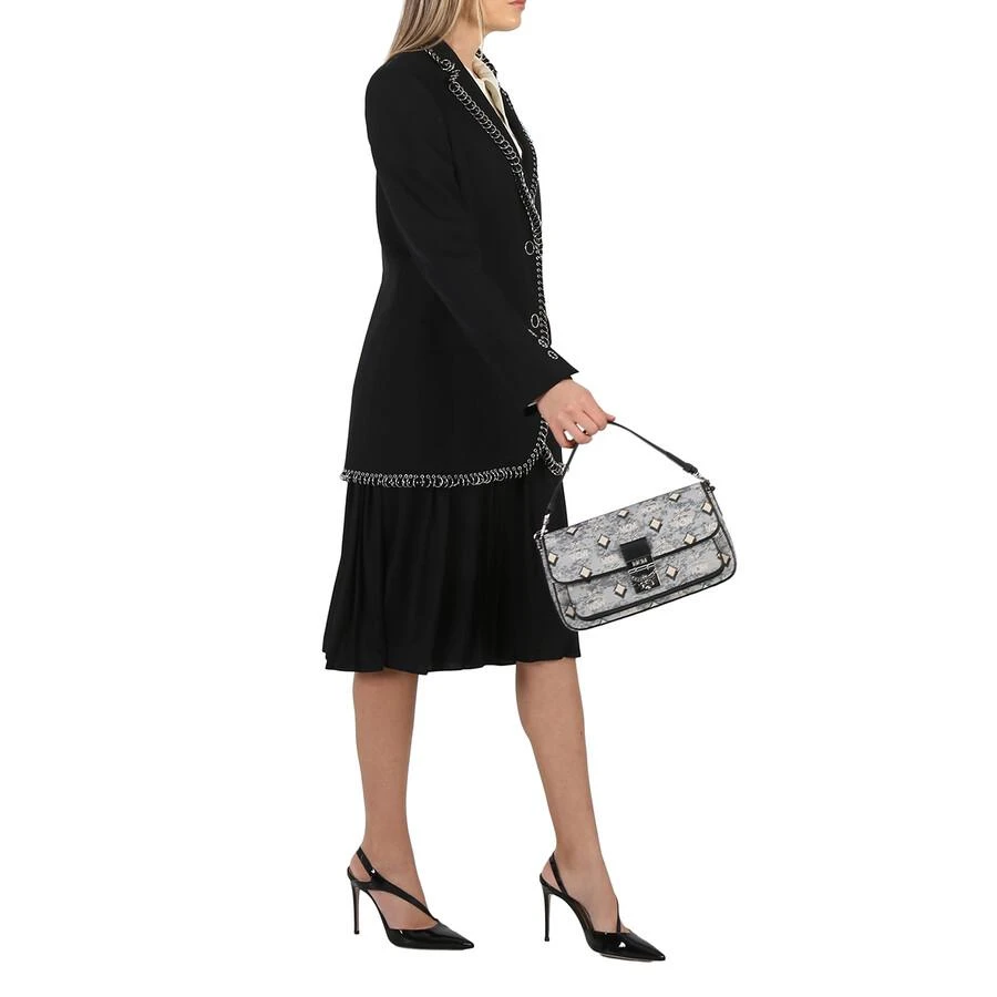 MCM Ladies Grey Crossbody Bag in Vintage Jacquard Monogram 2