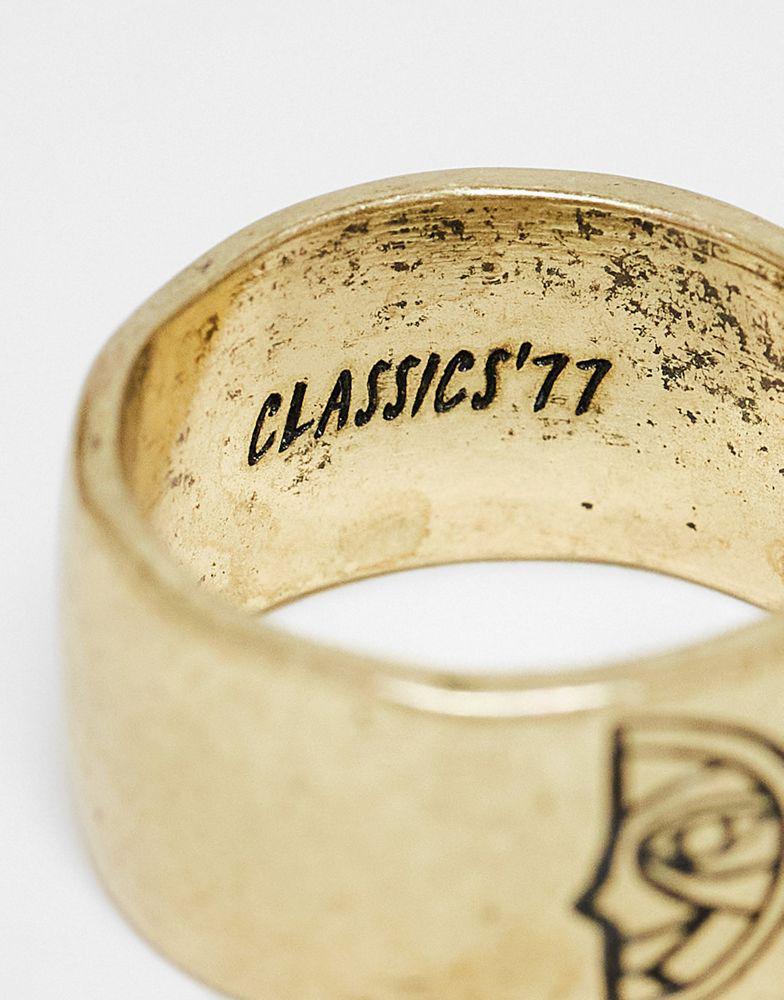 Classics 77 Classics 77 sun and moon band ring in gold