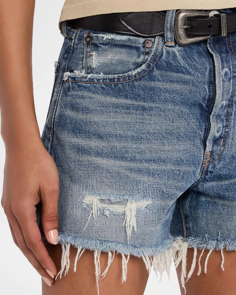 MOUSSY VINTAGE Herricks Frayed Denim Shorts 5