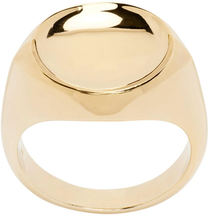 Bottega Veneta Gold Signet Ring 1