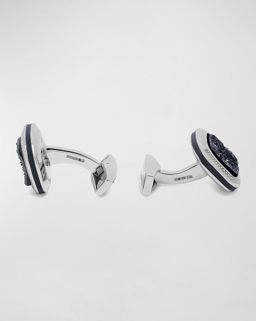 Tateossian Men's Drusy Quartz Cushion Cufflinks