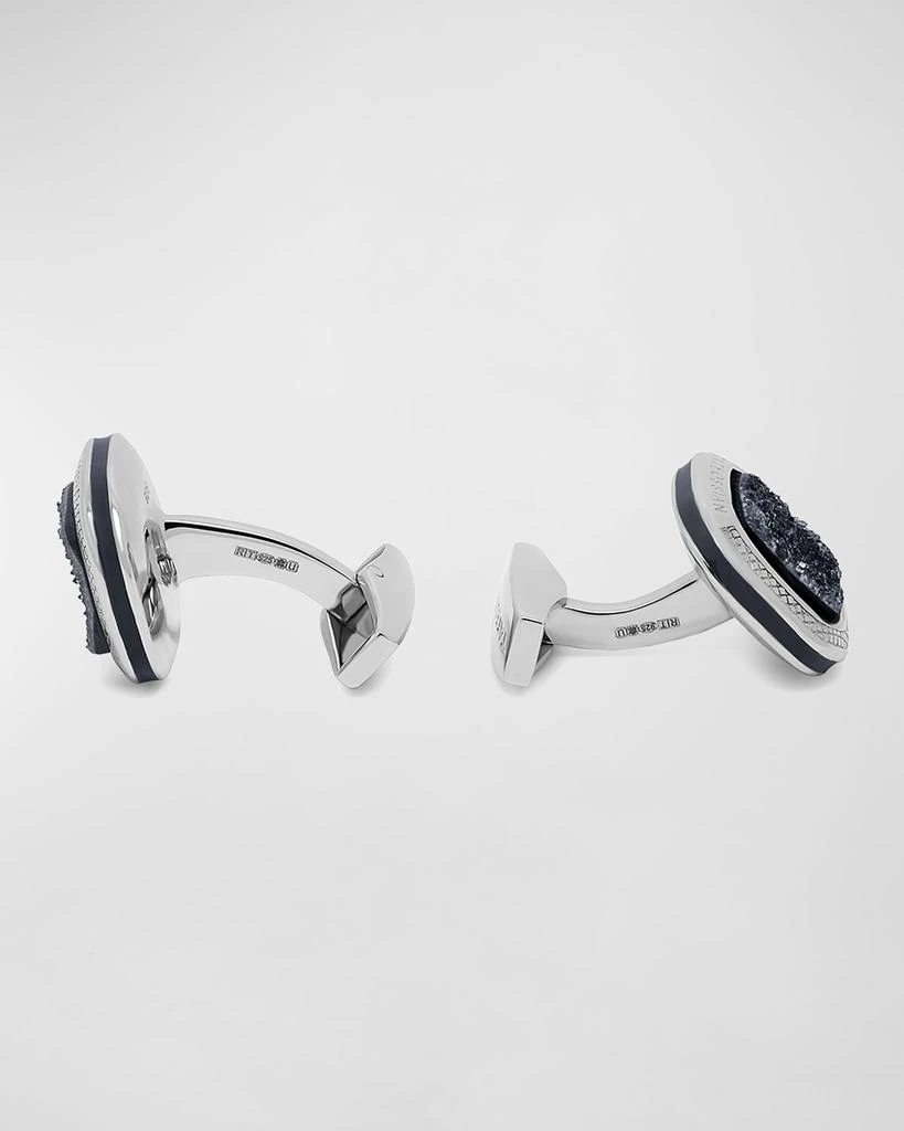 Tateossian Men's Drusy Quartz Cushion Cufflinks 2