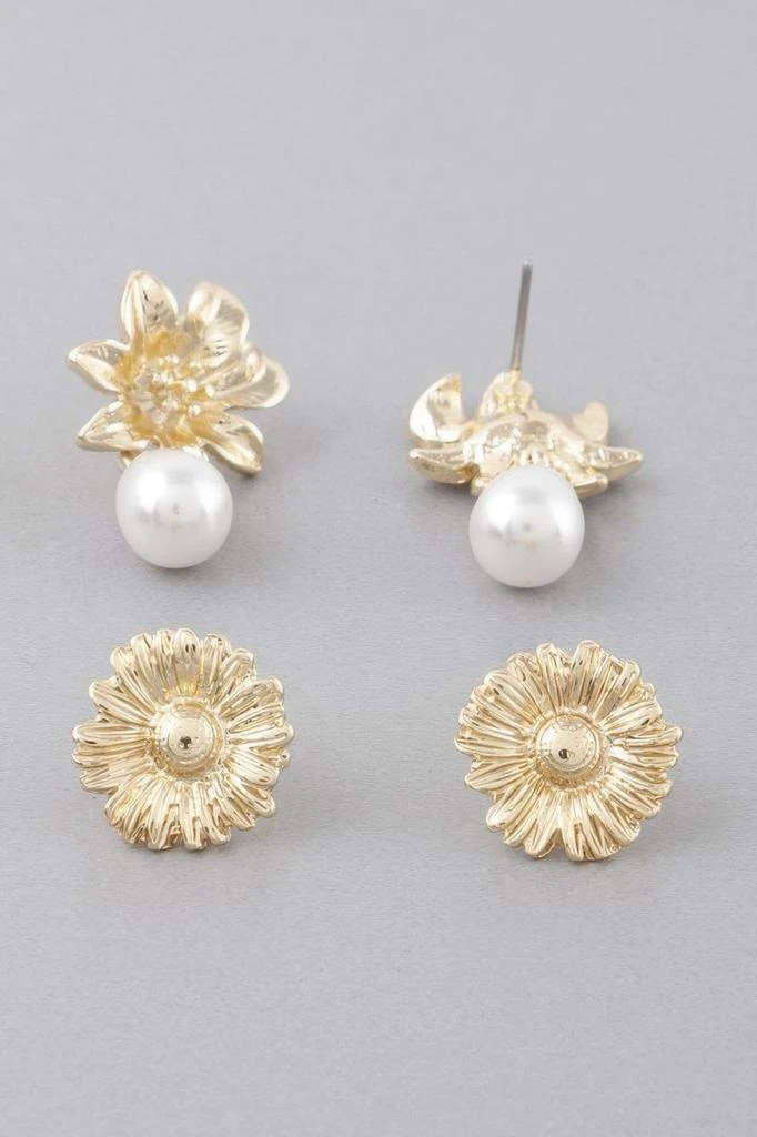 TRUEDAMES Daisy Pearl Stud Earrings