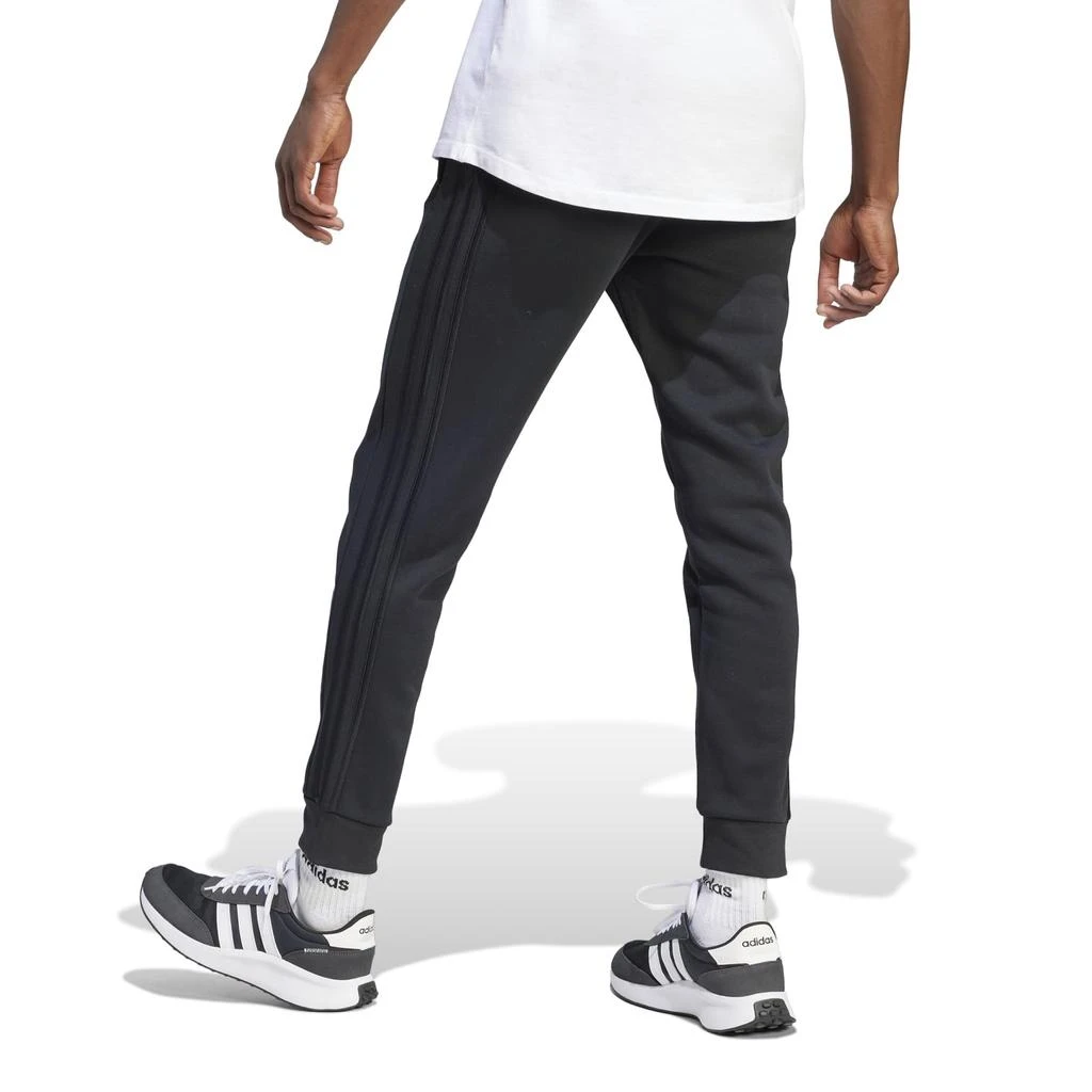 Adidas Essentials Fleece Tapered Cuffed 3-Stripes Pants 2