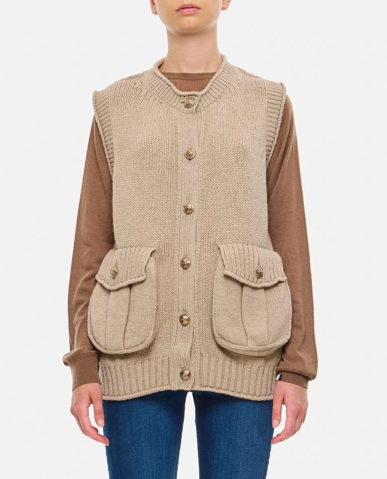 Barrie Cashmere Cardigan Vest 1