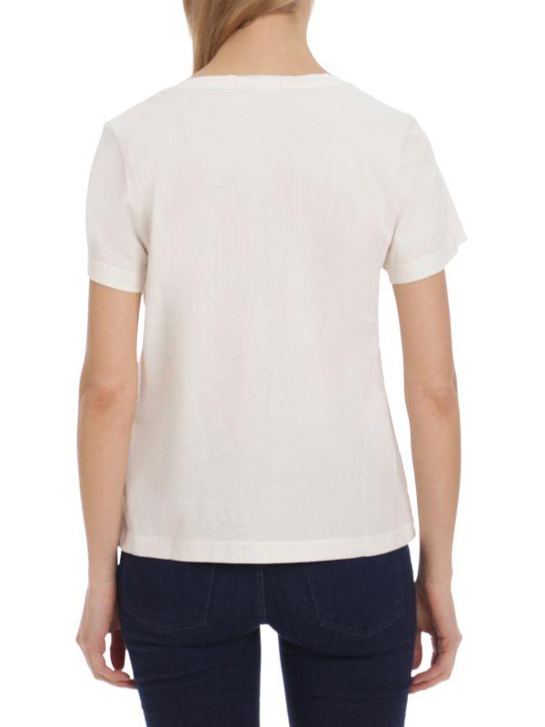Avec Les Filles Solid Colored Tee