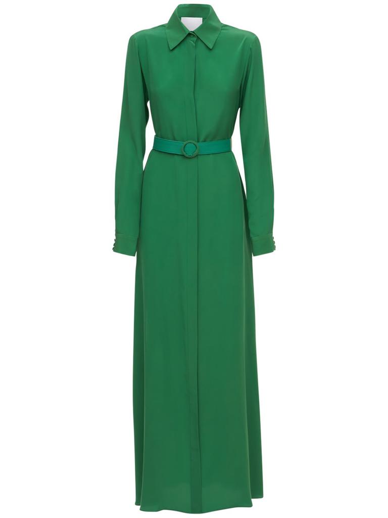 Costarellos Silk Crepe Kaftan Dress