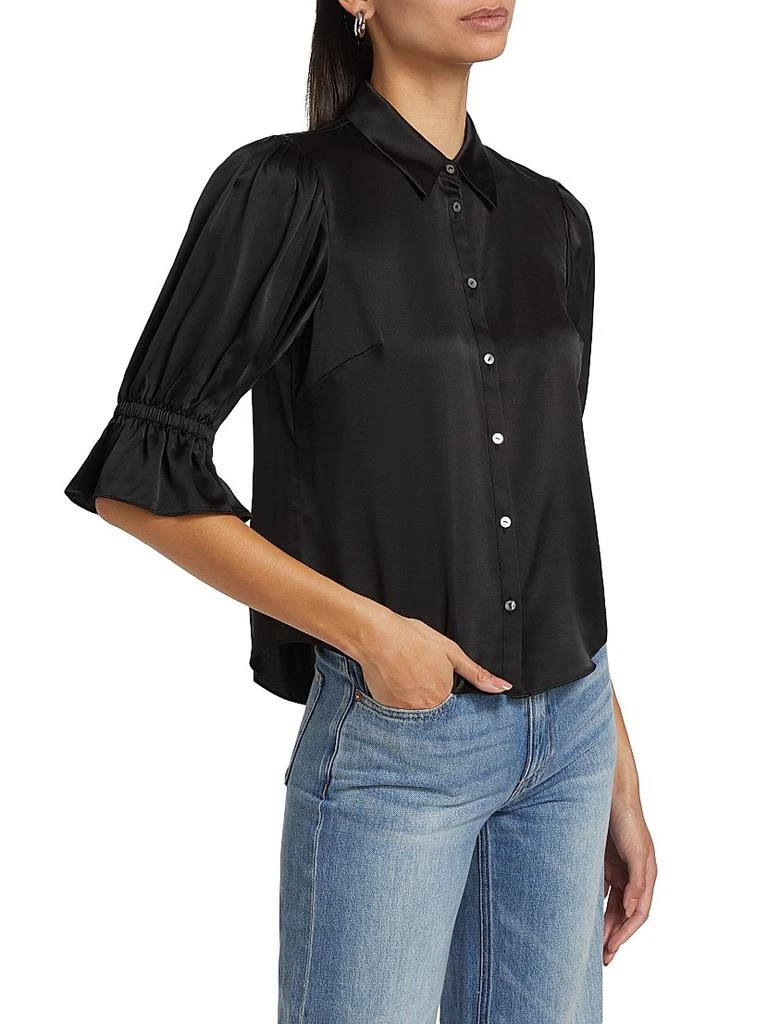 Cinq à Sept Fiona Silk Puff-Sleeve Blouse 4