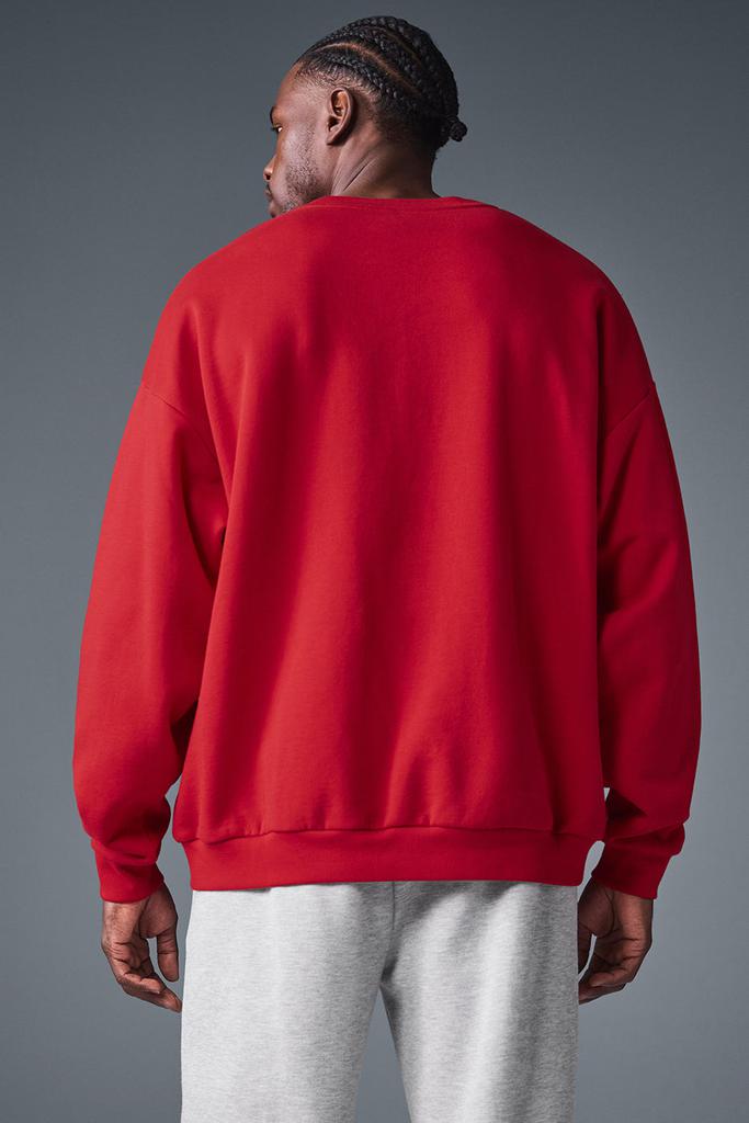 Alo Accolade Crew Neck Pullover - Bold Red - Hoodies - Free