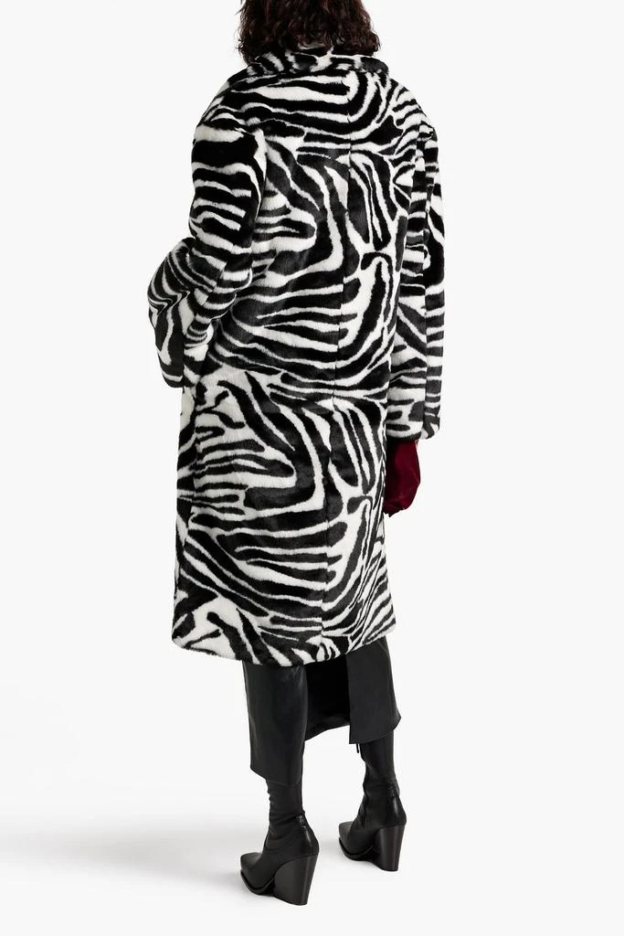 Ronny Kobo Zebra-print faux fur coat 3