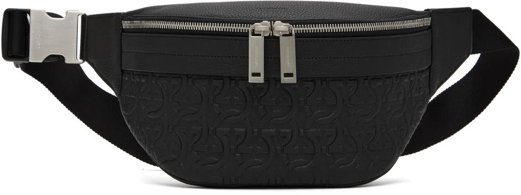 Salvatore Ferragamo Black Travel Embossed Belt Bag 1