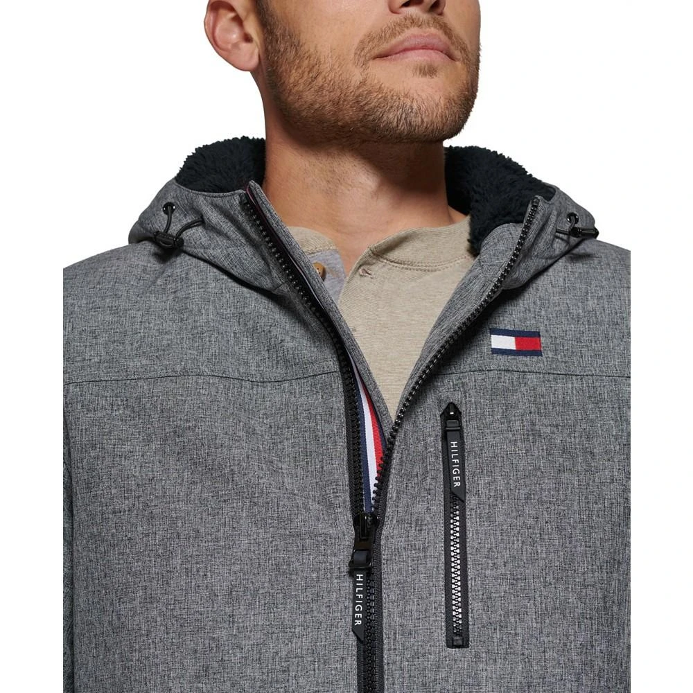 Tommy Hilfiger Men's Sherpa-Lined Softshell Hooded Jacket 5