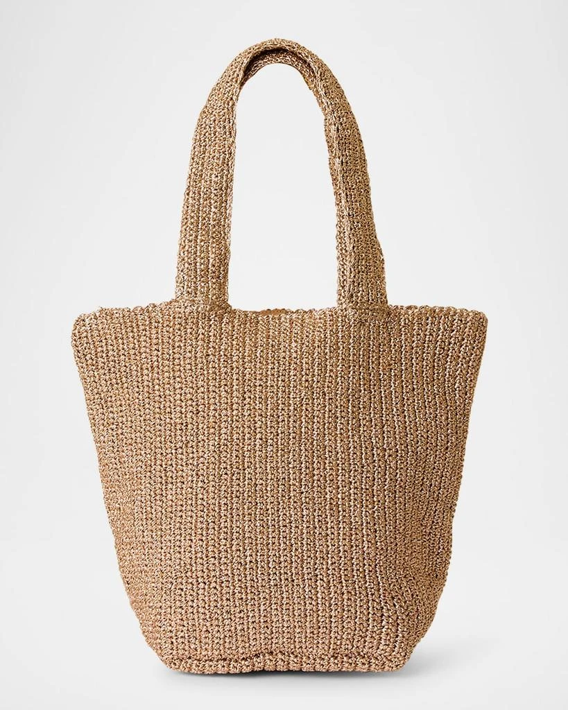 BTB Los Angeles Zinc Metallic Woven Tote Bag