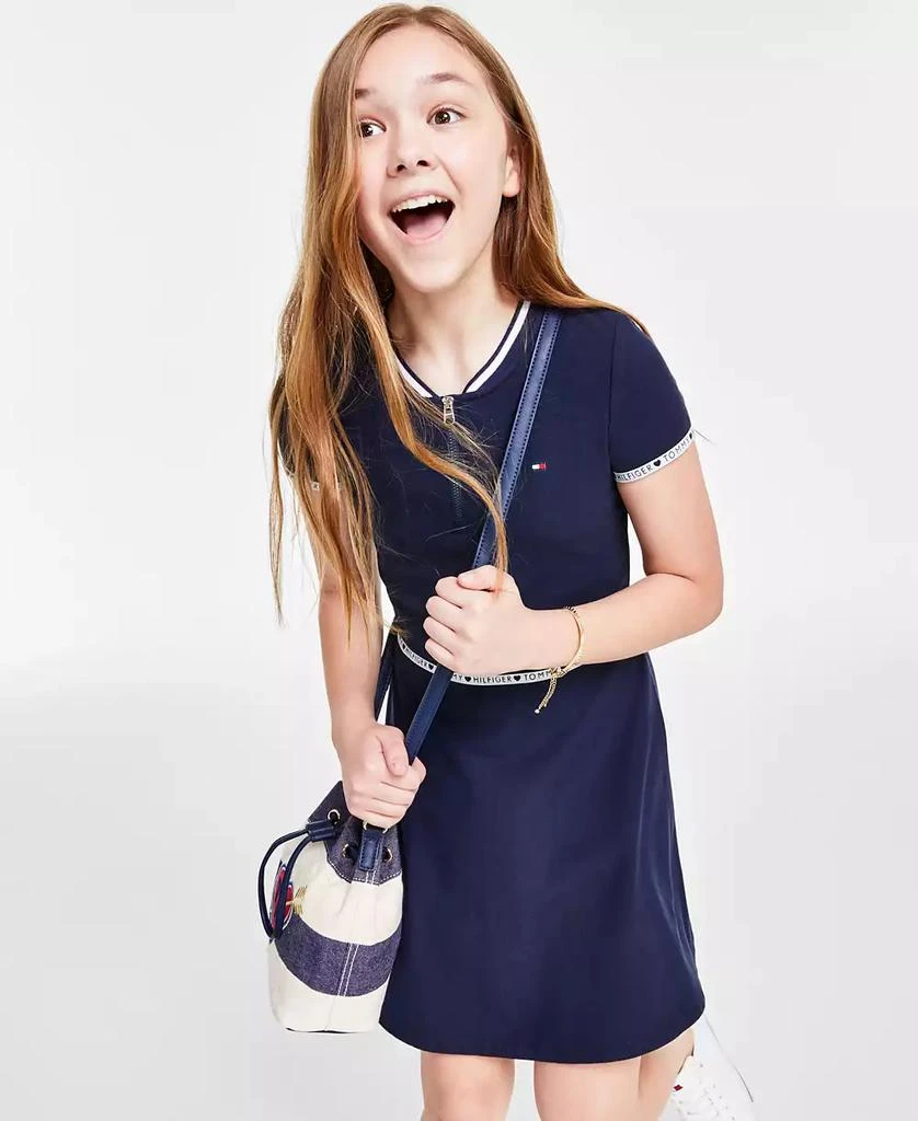 Tommy Hilfiger Big Girls Quarter Zip Dress 5