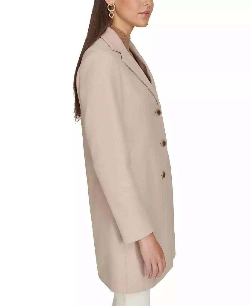 Calvin Klein Petite Notched-Collar Single-Breasted Coat 3