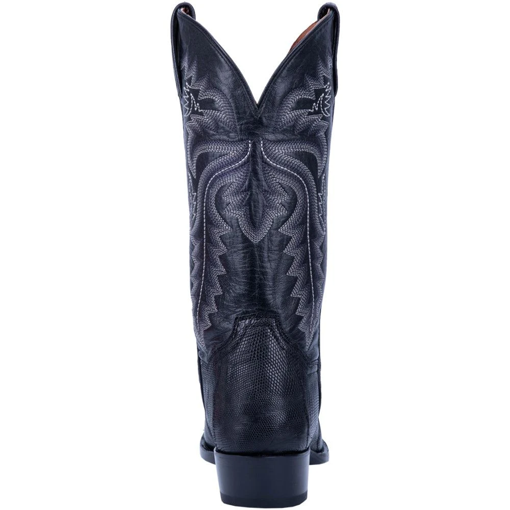 Dan Post Boots Winston Lizard Embroidered Round Toe Pull On Cowboy Boots 4