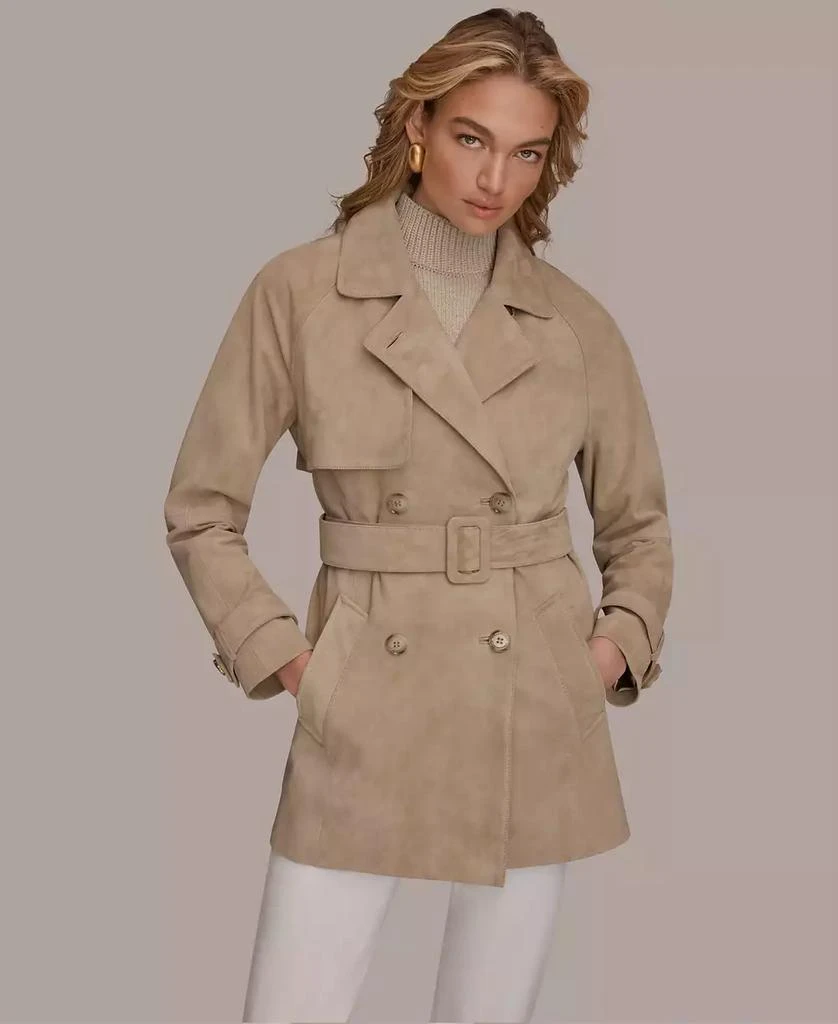 Donna Karan Women
s Double Breasted Belted Trench Coat