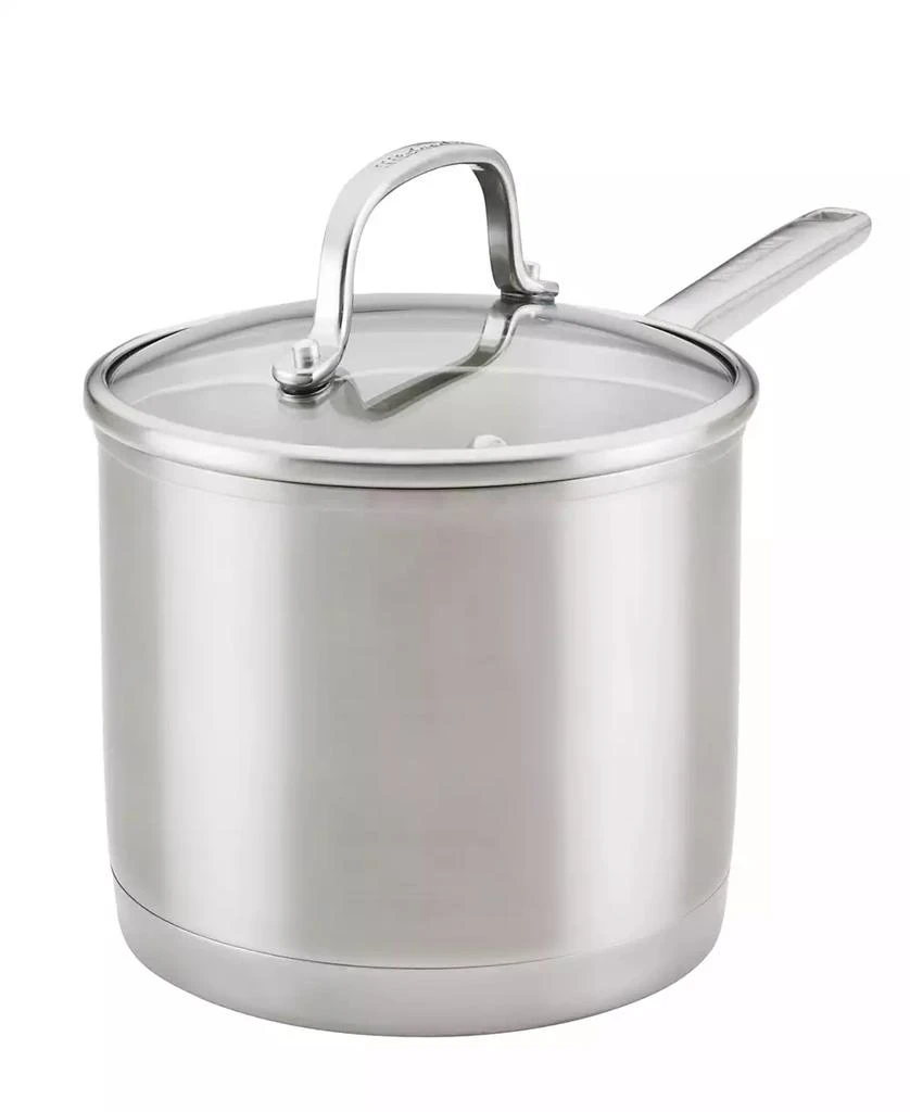 KitchenAid 3 Ply Base Stainless Steel 3 Quart Saucepan with Lid 1