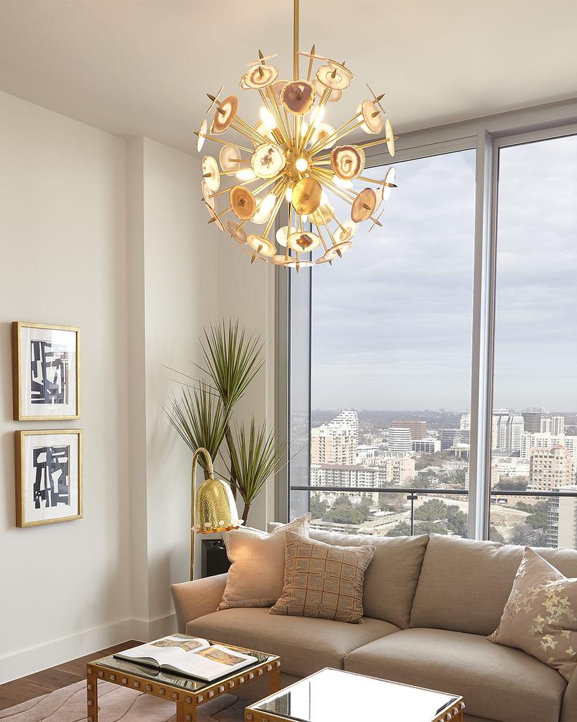 William D Scott Agate Burst Chandelier