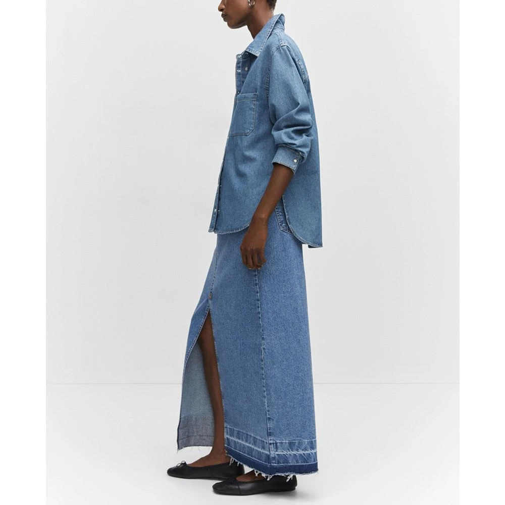 Mango Women's Pocket Denim Shirt 3