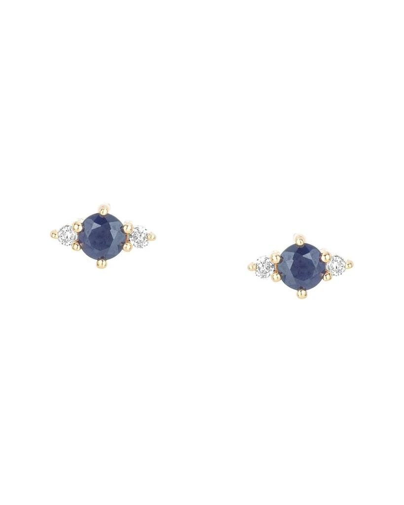 Adina Reyter 14K 0.31 ct. tw. Diamond & Blue Sapphire Earrings 1
