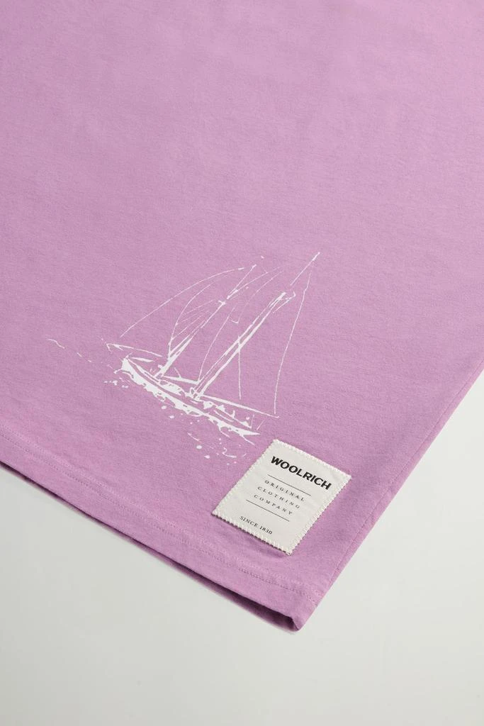 Woolrich Pure Cotton T-Shirt with Graphic Print - Men - Blue 7