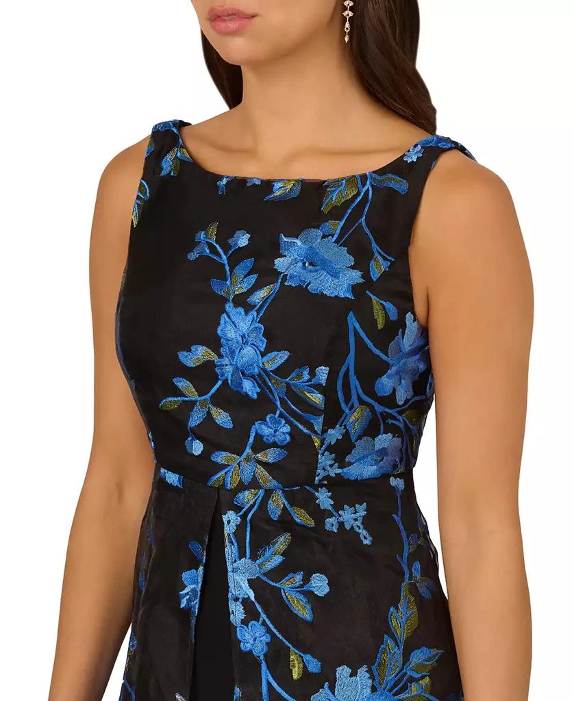 Adrianna Papell Women's Embroidered Mesh-Overlay Jumpsuit 3