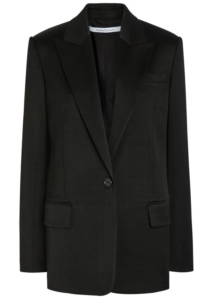 ANOTHER TOMORROW Oversized twill blazer