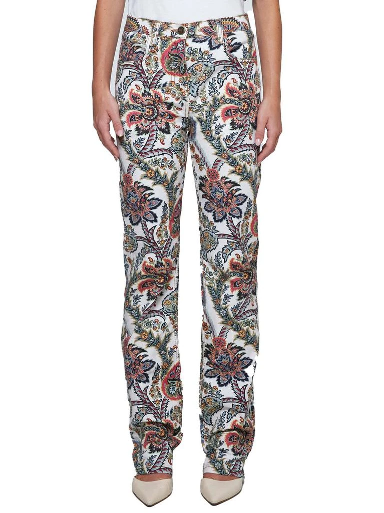 ETRO Etro Paisley-Printed Logo Patch Jeans 2