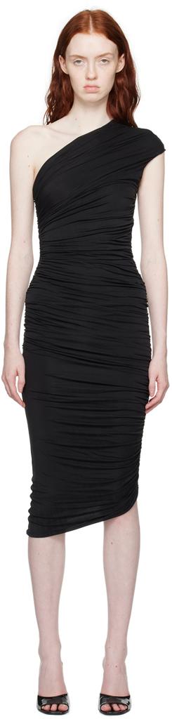 ワンピース ALAIA BLACK ASYMMETRICAL SKELETON DRESS Alaïa Black asymmetrical skeleton dress - Dresses & Skirts