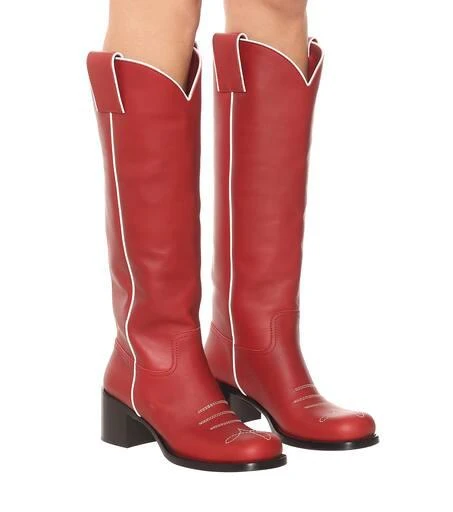 Miu Miu Leather knee-high boots 4