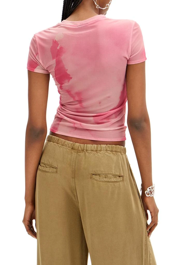 Desigual Orchid & Shell Graphic T-Shirt 3
