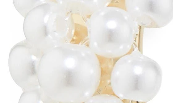 Cara Pearl Cluster Hoop Earrings 3