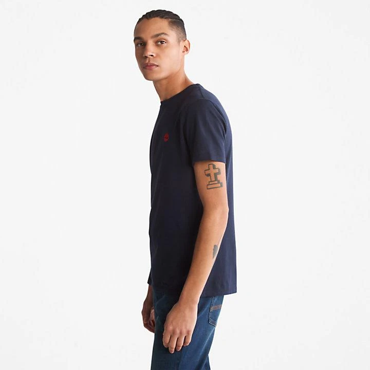 Timberland Cotton Logo T-Shirt for Men in Navy 4