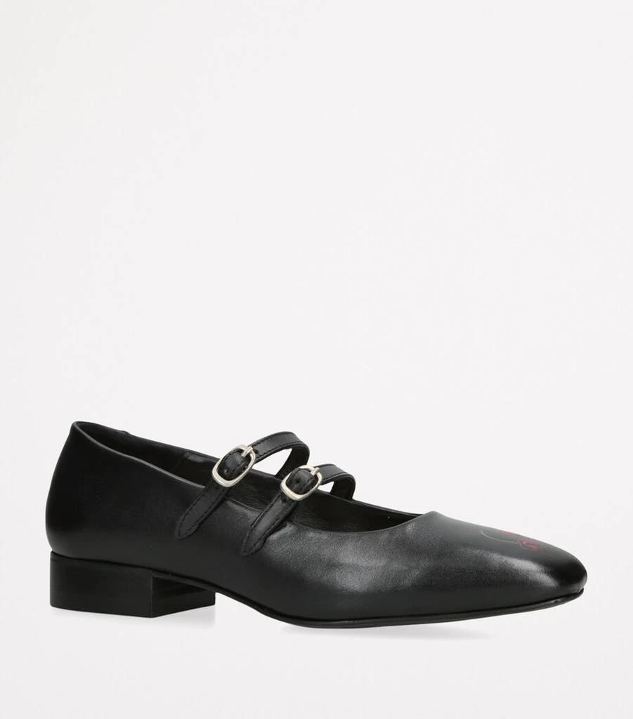 DUKE & DEXTER Leather Cherry Mary Janes 25 3