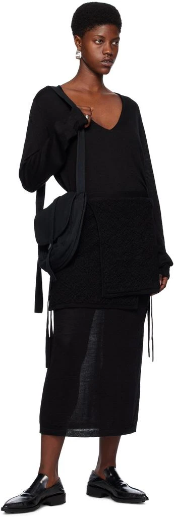 LAUREN MANOOGIAN Black Layer Maxi Skirt 4