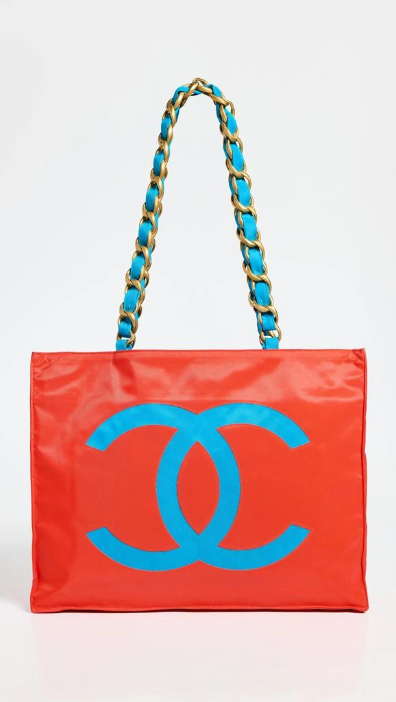 What Goes Around Comes Around Chanel Nylon Flat Chain Handle Tote 1