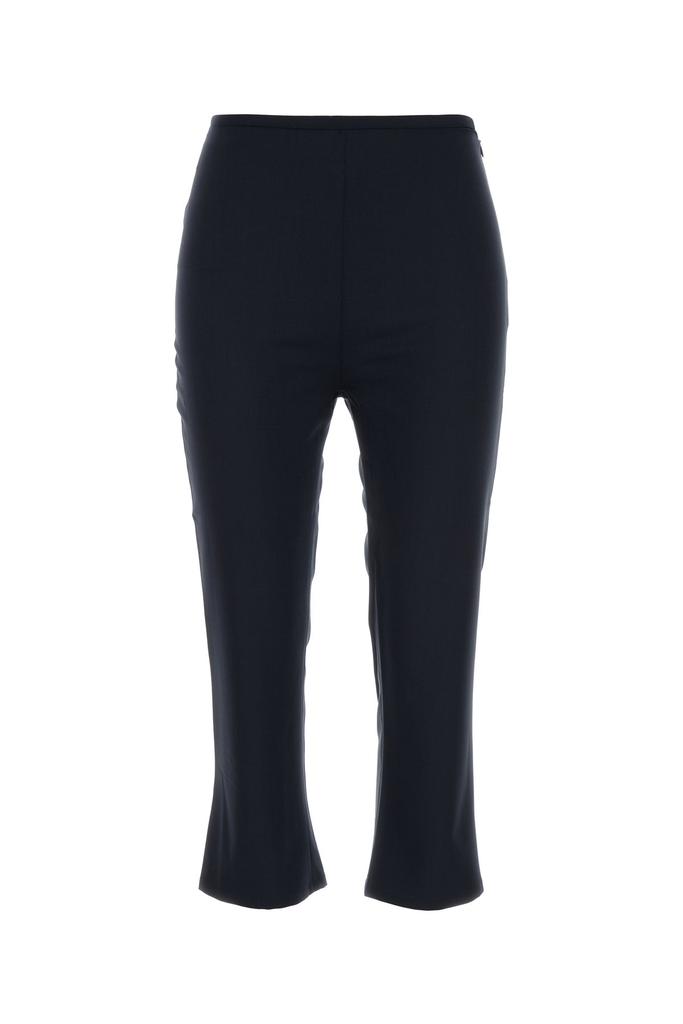 Alessandra Rich Navy blue stretch wool capri pant