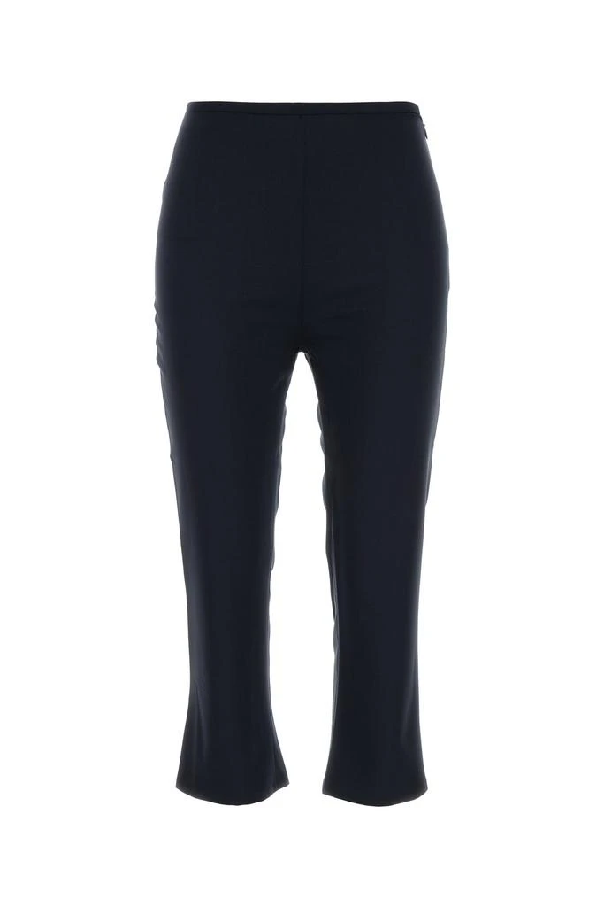 Alessandra Rich Navy blue stretch wool capri pant 1