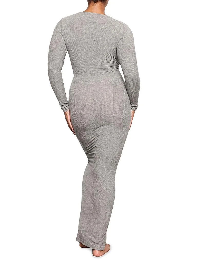 long sleeve t shirt dresses for women Long sleeve T-shirt maxi dress Mauve / Large