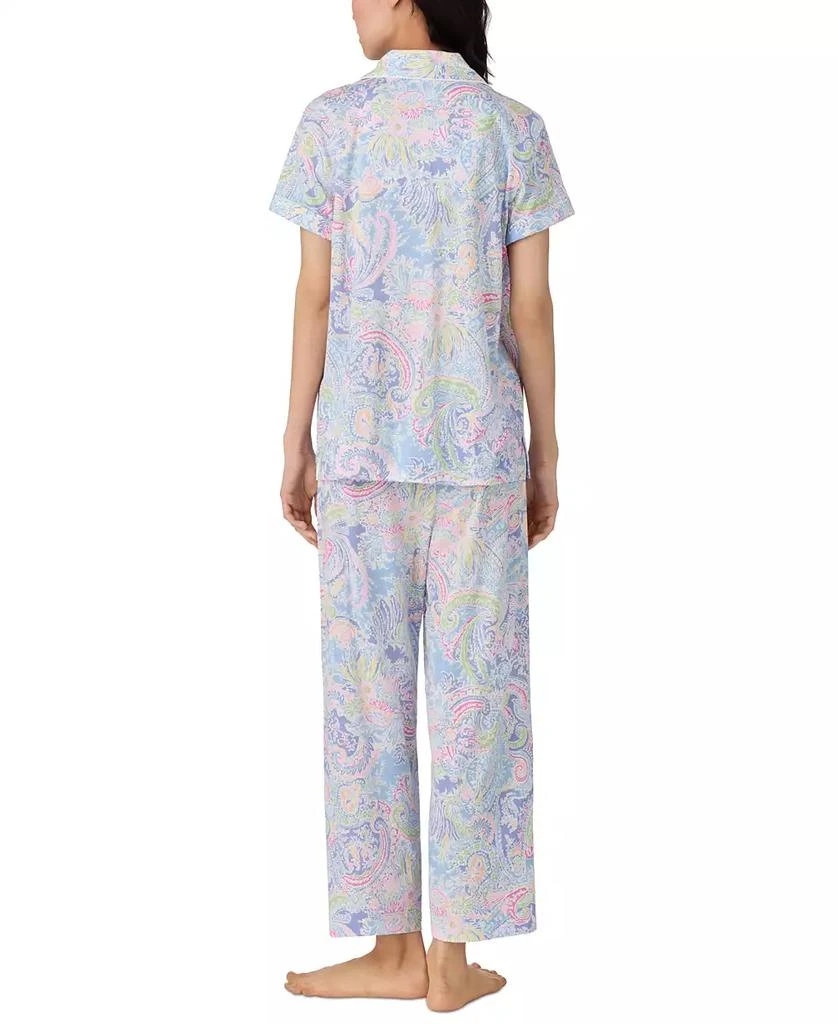 Ralph Lauren Women's Notched-Collar Cropped Pajama Set 3