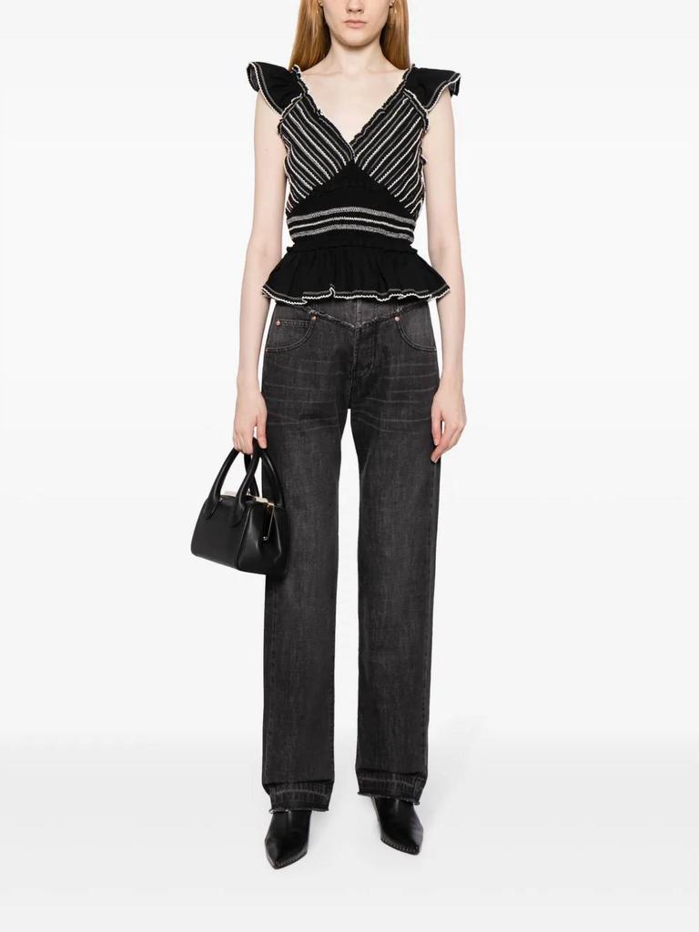 Shop Sea - Mable Cambric Flutter Sleeve Pleated Top on Sale at