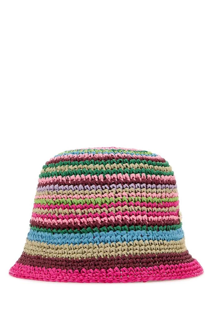 Valentino Valentino Multicolor Raffia Bucket Hat 1